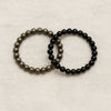 Combination Bracelet (Pyrite + Black Tourmaline) Attracts Wealth & Success